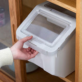 Maxbell 5kg Large Kitchen Pet Food Storage Container Airtight Rice Storage Tank Gray