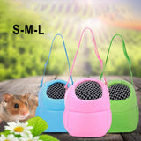 Maxbell Pet Small Animal Carrier Bag Travel Warm Cage Hamster Pouch Pink 17x14cm