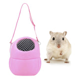 Maxbell Pet Small Animal Carrier Bag Travel Warm Cage Hamster Pouch Pink 17x14cm