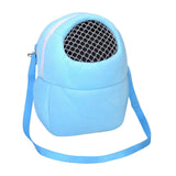 Maxbell Pet Small Animal Carrier Bag Travel Warm Cage Hamster Pouch Blue 22x19cm