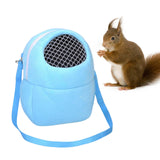 Maxbell Pet Small Animal Carrier Bag Travel Warm Cage Hamster Pouch Blue 27x22cm