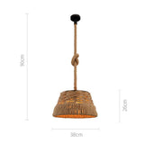 Maxbell Rural Woven Pendant Ceiling Light E27 Restaurant Hanging Lamp Fitting Decor