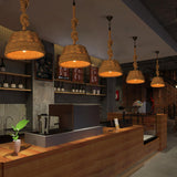 Maxbell Rural Woven Pendant Ceiling Light E27 Restaurant Hanging Lamp Fitting Decor