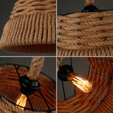 Maxbell Rural Woven Pendant Ceiling Light E27 Restaurant Hanging Lamp Fitting Decor