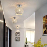 Maxbell Semi Flush Mount Ceiling Light Fixture Nordic for Bedroom Hallway Porch Hall Silver