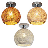 Maxbell Semi Flush Mount Ceiling Light Fixture Nordic for Bedroom Hallway Porch Hall Silver