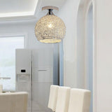 Maxbell Semi Flush Mount Ceiling Light Fixture Nordic for Bedroom Hallway Porch Hall Silver