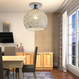 Maxbell Semi Flush Mount Ceiling Light Fixture Nordic for Bedroom Hallway Porch Hall Silver