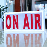 Maxbell Recording Sign Light Box LED Illuminated for Home Wall Decor Pub White red