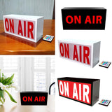 Maxbell Recording Sign Light Box LED Illuminated for Home Wall Decor Pub White red