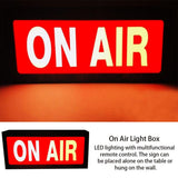 Maxbell Recording Sign Light Box LED Illuminated for Home Wall Decor Pub White red