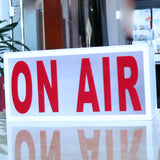 Maxbell Recording Sign Light Box LED Illuminated for Home Wall Decor Pub White red