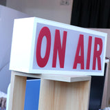 Maxbell Recording Sign Light Box LED Illuminated for Home Wall Decor Pub White red