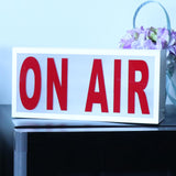 Maxbell Recording Sign Light Box LED Illuminated for Home Wall Decor Pub White red