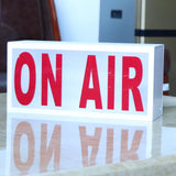 Maxbell Recording Sign Light Box LED Illuminated for Home Wall Decor Pub White red