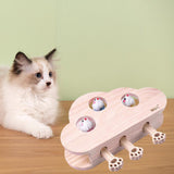 Maxbell Cloud Shape Cat Hunt Interactive Toys Wooden Whack Mouse Puzzle Toy mice