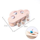 Maxbell Cloud Shape Cat Hunt Interactive Toys Wooden Whack Mouse Puzzle Toy mice