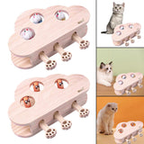 Maxbell Cloud Shape Cat Hunt Interactive Toys Wooden Whack Mouse Puzzle Toy mice