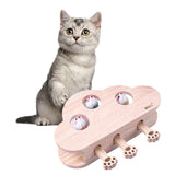 Maxbell Cloud Shape Cat Hunt Interactive Toys Wooden Whack Mouse Puzzle Toy mice