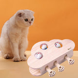 Maxbell Cloud Shape Cat Hunt Interactive Toys Wooden Whack Mouse Puzzle Toy mice