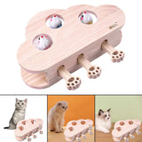 Maxbell Cloud Shape Cat Hunt Interactive Toys Wooden Whack Mouse Puzzle Toy mice