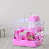 Maxbell 2 Tiers Hamster Cage Habitat Large House Mice Rats Small Animals Light Pink
