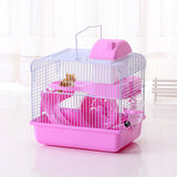 Maxbell 2 Tiers Hamster Cage Habitat Large House Mice Rats Small Animals Light Pink