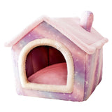 Maxbell Pet Dog Bed Warm Winter Indoor Deep Sleep Cat Pet Supplies Kennel Dog House Pink M