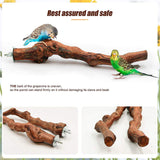 Maxbell Wood Fork Hanging Parrot Stand Tree Branch Resk Holder Toys Perches Grinding Two Branches