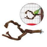 Maxbell Wood Fork Hanging Parrot Stand Tree Branch Resk Holder Toys Perches Grinding Two Branches