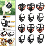 Maxbell Adjustable Pet Dog Mask Anti Bark Bite Chewing Mesh Mouth Muzzle Grooming Tongue Out Orange S