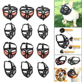 Maxbell Adjustable Pet Dog Mask Anti Bark Bite Chewing Mesh Mouth Muzzle Grooming Tongue Out Orange S