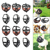 Maxbell Adjustable Pet Dog Mask Anti Bark Bite Chewing Mesh Mouth Muzzle Grooming Tongue Out Orange S