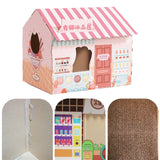 Maxbell Corrugated Cardboard Cat House with Scratching Pad for Training Toy Cats Pink