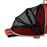 Maxbell Expandable Cat Carrier Clear Bubble Backpack for Sightseeing Outdoor Red