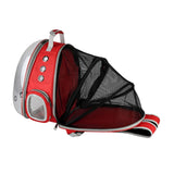 Maxbell Expandable Cat Carrier Clear Bubble Backpack for Sightseeing Outdoor Red
