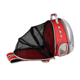 Maxbell Expandable Cat Carrier Clear Bubble Backpack for Sightseeing Outdoor Red