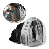 Maxbell Expandable Cat Carrier Clear Bubble Backpack for Sightseeing Outdoor Gray