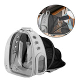 Maxbell Expandable Cat Carrier Clear Bubble Backpack for Sightseeing Outdoor Gray