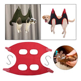 Maxbell Pet Grooming Hammock Dog Holder for Nail Clipping Bathing  Red M