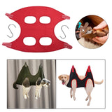 Maxbell Pet Grooming Hammock Dog Holder for Nail Clipping Bathing  Red M