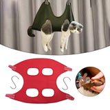 Maxbell Pet Grooming Hammock Dog Holder for Nail Clipping Bathing  Red M