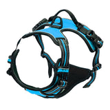 Maxbell Safety Dog Vest Harness Adjustable Reflective for Pet Puppy Cat Blue L