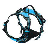 Maxbell Safety Dog Vest Harness Adjustable Reflective for Pet Puppy Cat Blue L