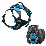 Maxbell Safety Dog Vest Harness Adjustable Reflective for Pet Puppy Cat Blue L