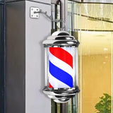 Maxbell Rotating Barber Pole Light Outdoor Hair Salon Shop Sign 32cm Red Blue White