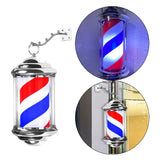 Maxbell Rotating Barber Pole Light Outdoor Hair Salon Shop Sign 32cm Red Blue White