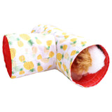 Maxbell Hamster Tunnel Tubes Cage Toys For Small Animals Hedgehog Guinea Pig Yellow Pineapple