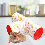 Maxbell Hamster Tunnel Tubes Cage Toys For Small Animals Hedgehog Guinea Pig Yellow Pineapple