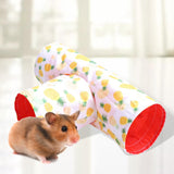 Maxbell Hamster Tunnel Tubes Cage Toys For Small Animals Hedgehog Guinea Pig Yellow Pineapple